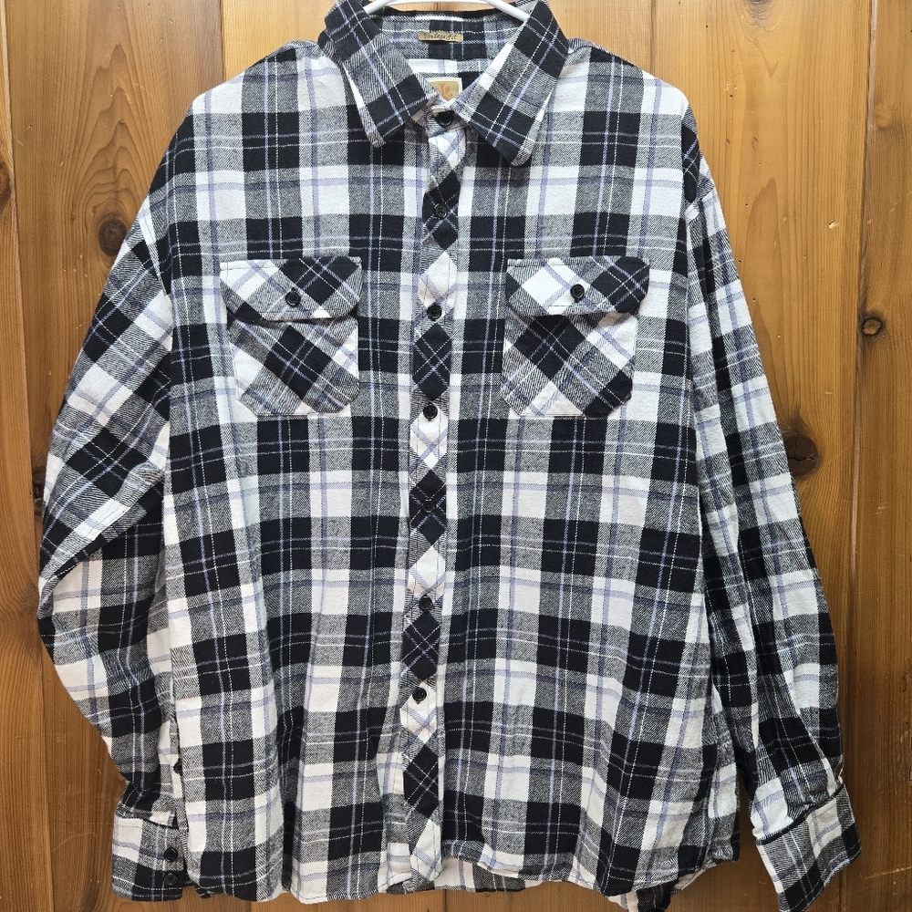 JACK The Vintage Fit Plaid Flannel Pocket Shirt Men's 2XL Button Down